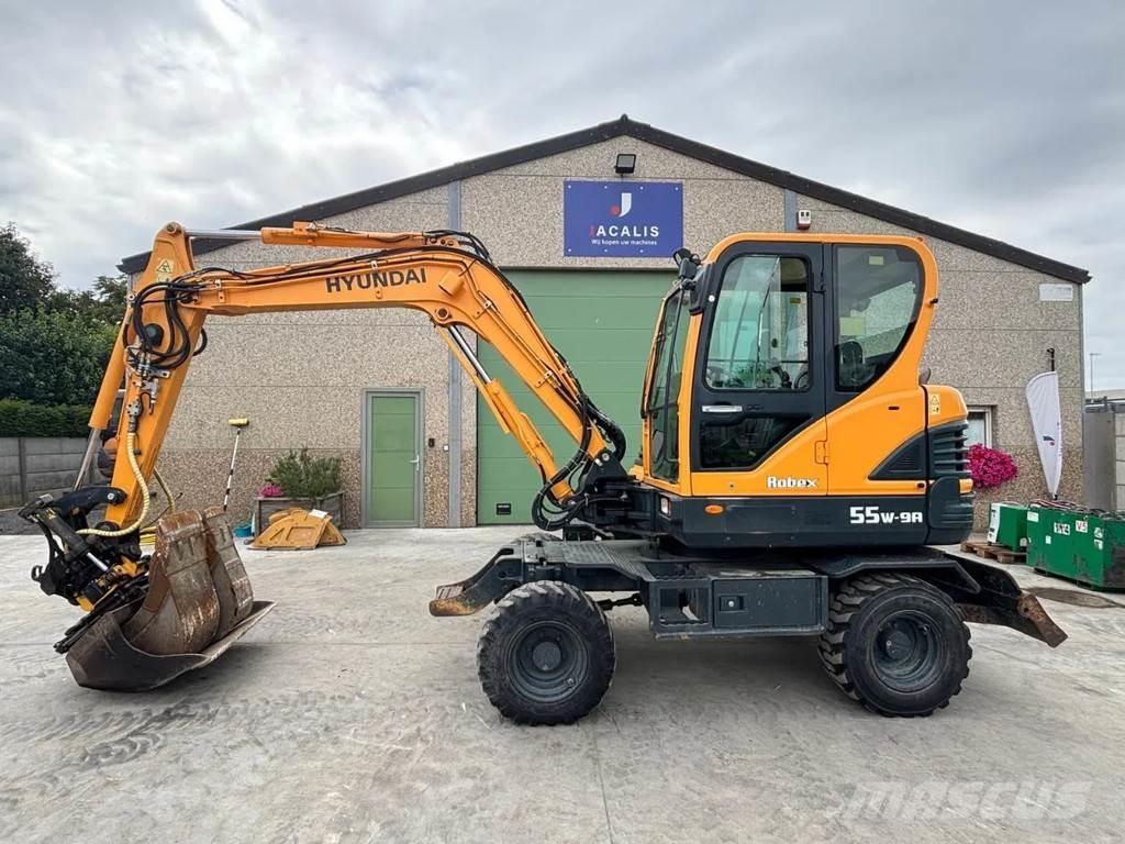 Hyundai R55W-9A ホイール式油圧ショベル（パワーショベル・ユンボ・バックホー）
