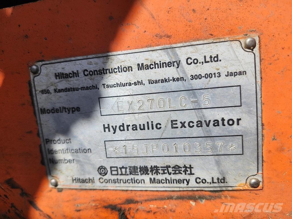 Hitachi EX 270 LC-5 大型油圧ショベル12t以上（パワーショベル・ユンボ）