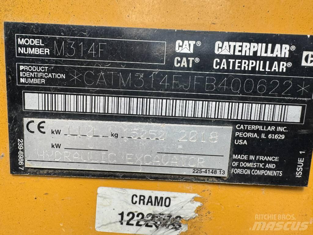 CAT M314F ホイール式油圧ショベル（パワーショベル・ユンボ・バックホー）