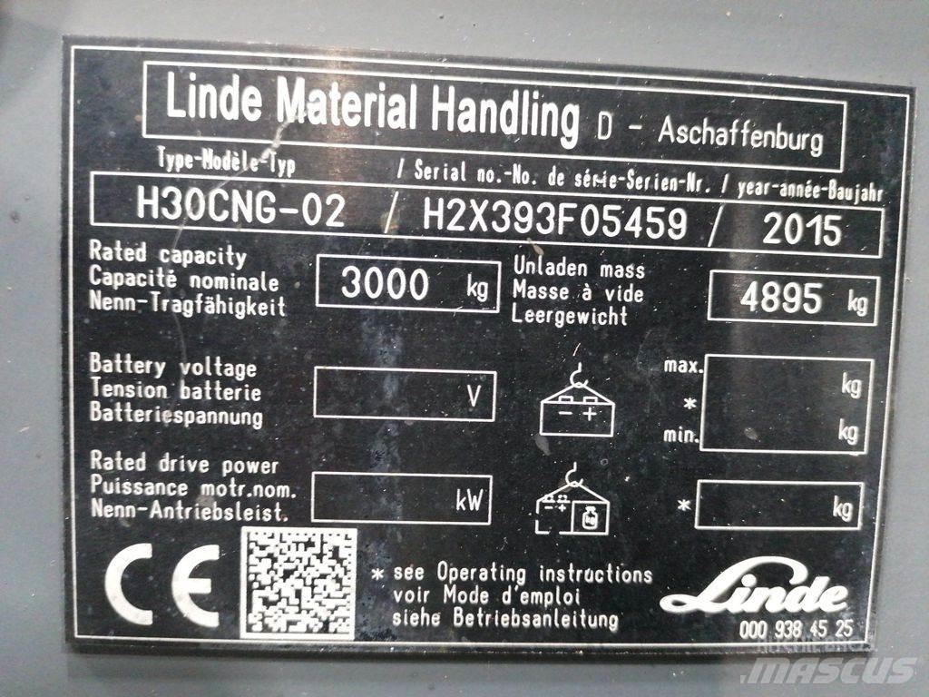 Linde H30T-02 LPGフォークリフト