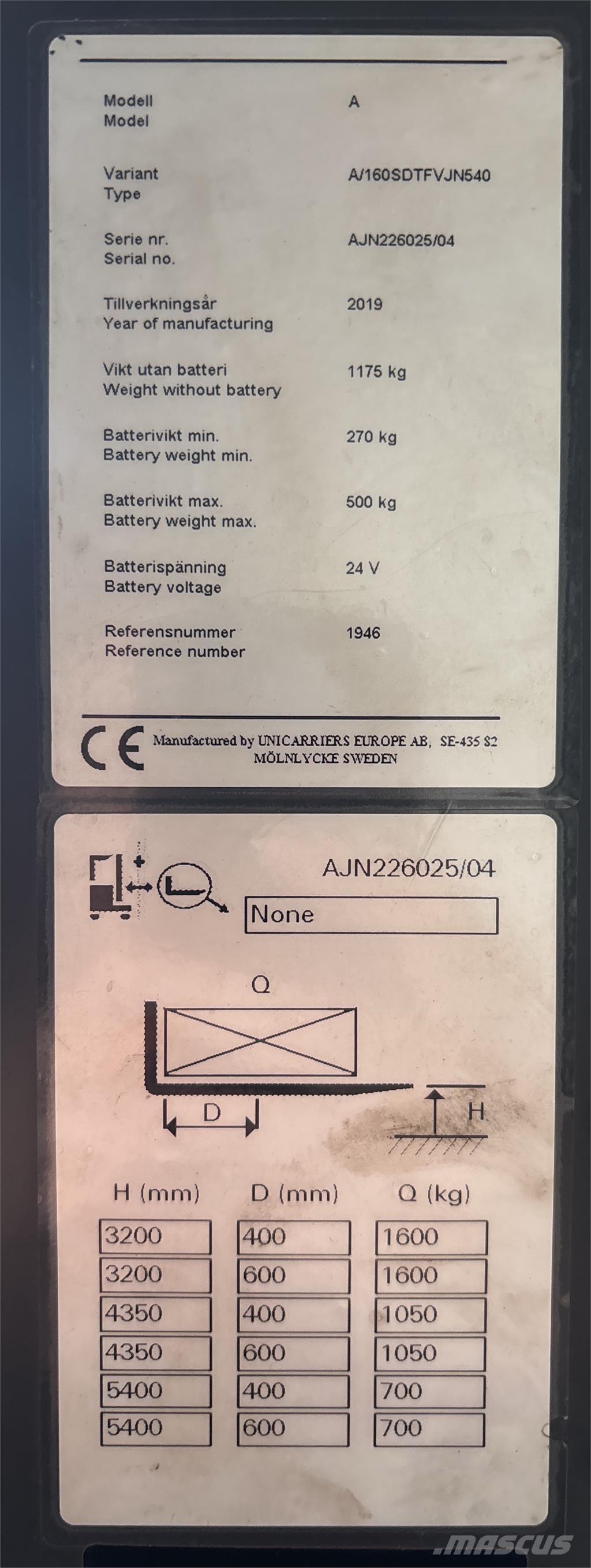 Atlet A160 自走式スタッカー