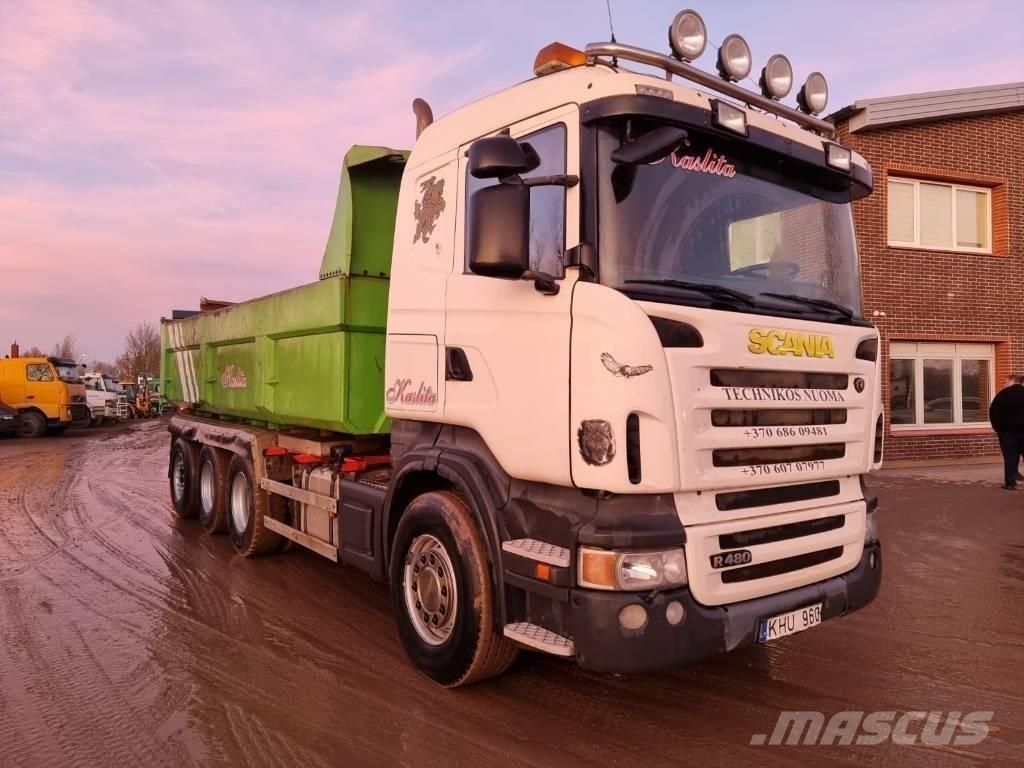 Scania R480 8x4 スキップローダートラック