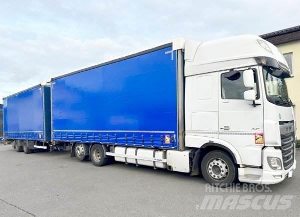 DAF XF 106.480 +Panav フラットベッド／ドロップサイドトレーラー