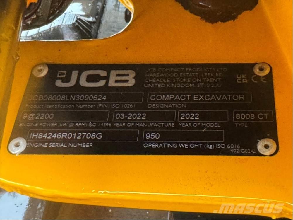 JCB MICRO 8008 ミニ油圧ショベル 7t以下（ミニユンボ・ミニディガー）