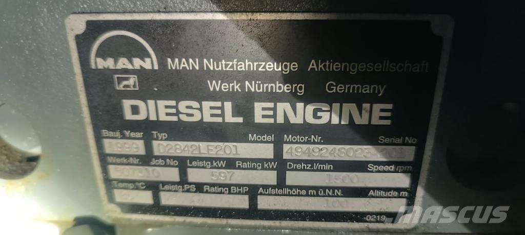 MAN D 2842 LE 201 ディーゼル発電機
