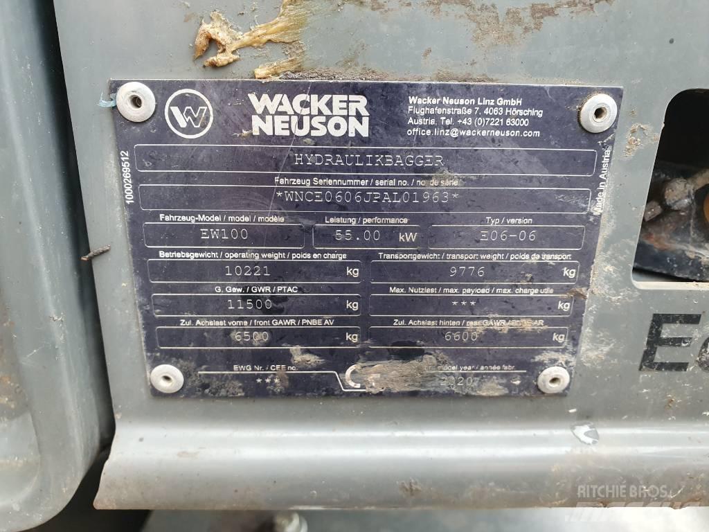 Wacker Neuson EW100 ホイール式油圧ショベル（パワーショベル・ユンボ・バックホー）