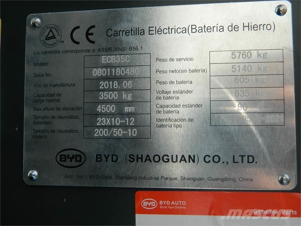 BYD ECB35C バッテリーフォークリフト