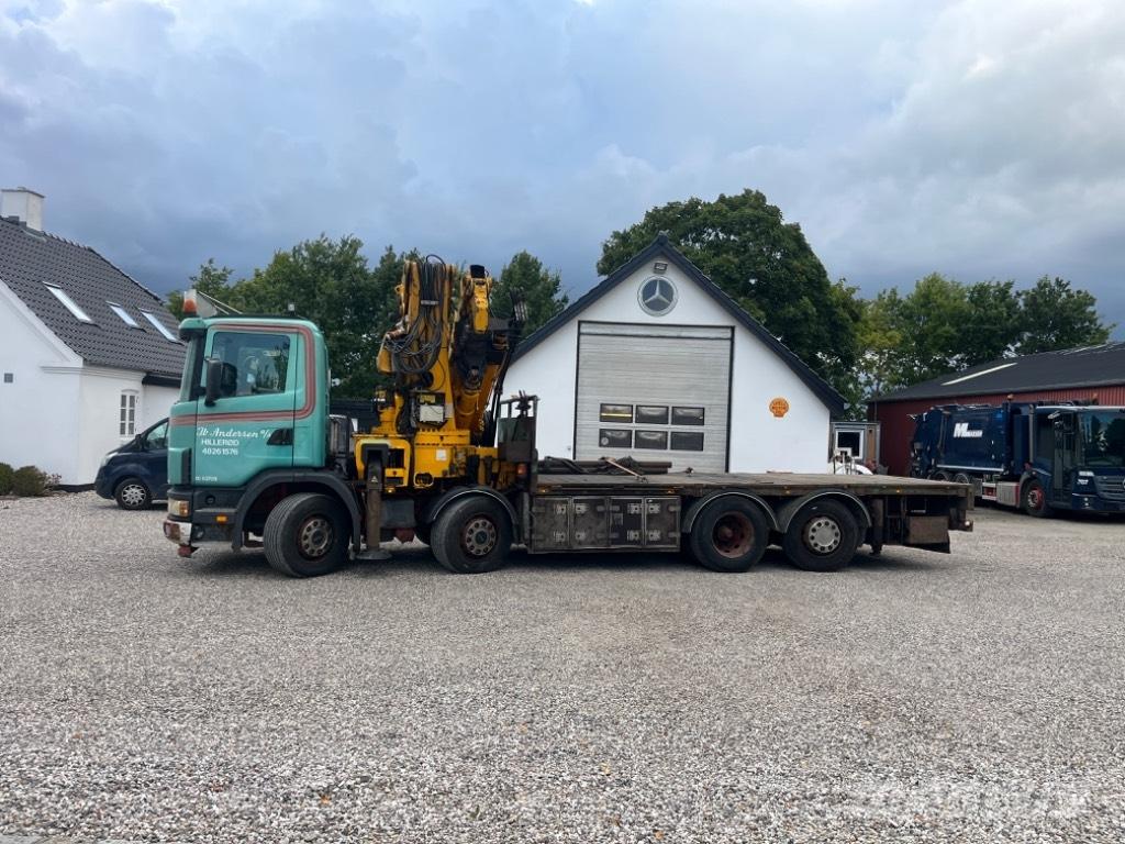 Scania 124 G 420 クレーントラック、ユニック車