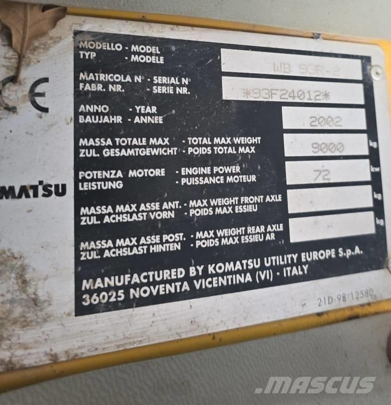 Komatsu WB 93 R-2 バックホーローダー