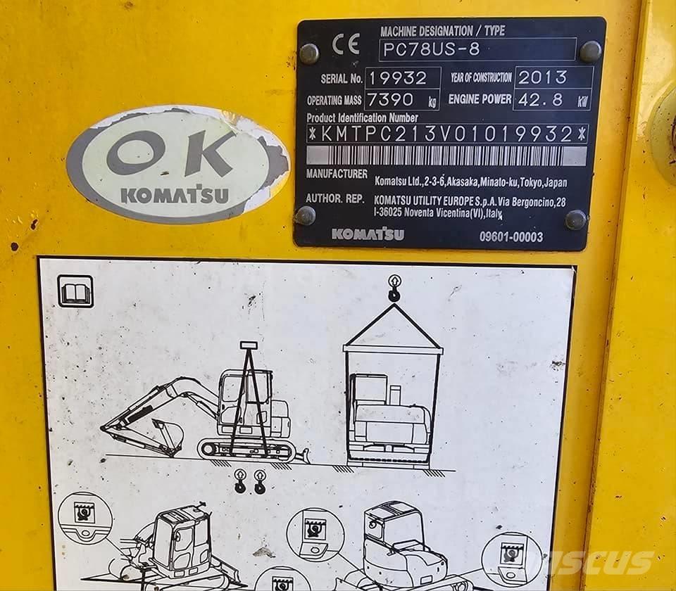 Komatsu PC 78 US-8 中型油圧ショベル 7ｔ-12ｔ（ユンボ・パワーショベル・バックホー）