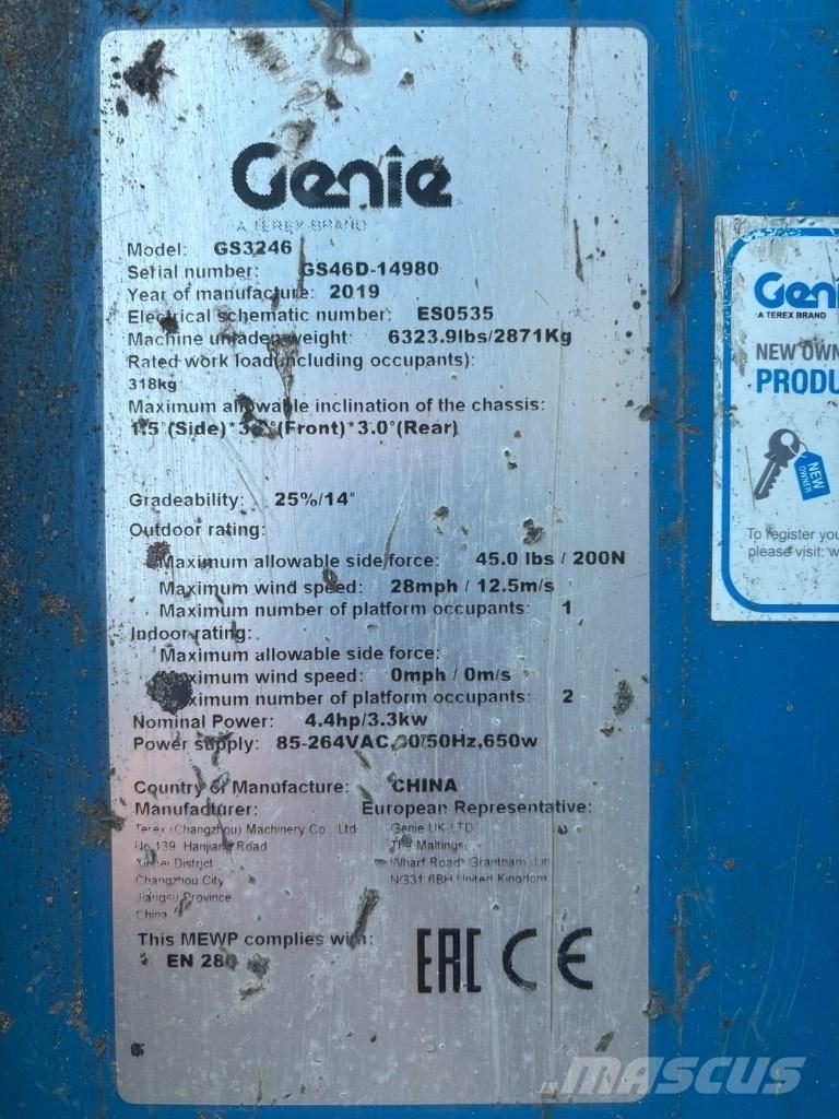 Genie GS 3246 シザースリフト