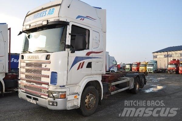 Scania 124 6X2 470 コンテナ、海コン車