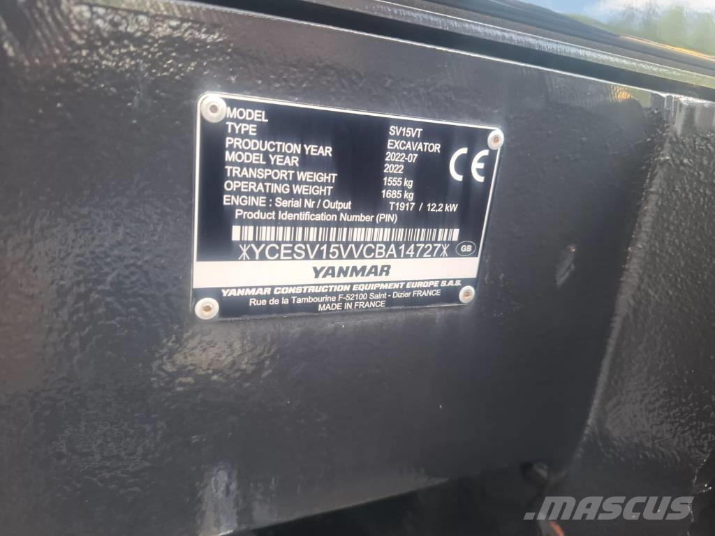 Yanmar SV 15 VT ミニ油圧ショベル 7t以下（ミニユンボ・ミニディガー）