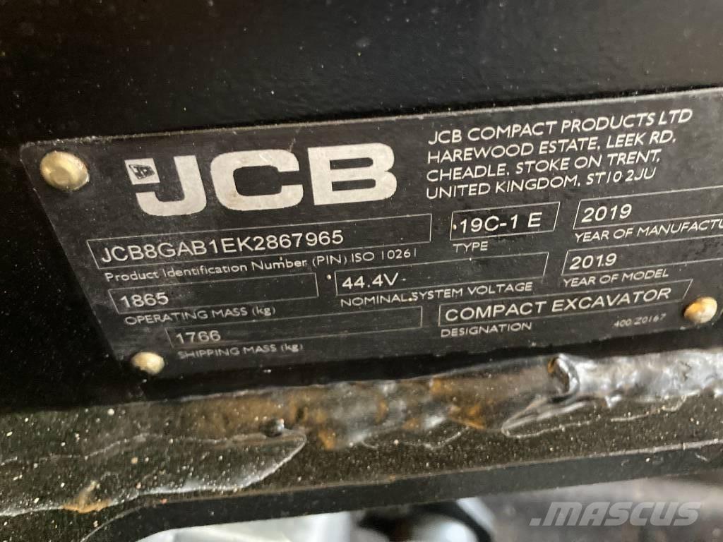JCB 19 C-IE ミニ油圧ショベル 7t以下（ミニユンボ・ミニディガー）
