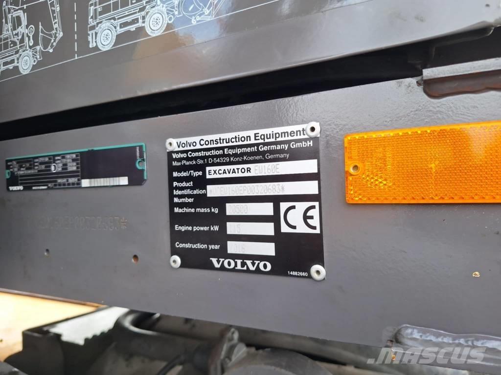 Volvo EW 160 E ホイール式油圧ショベル（パワーショベル・ユンボ・バックホー）