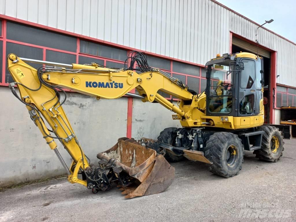 Komatsu PW 98 MR ホイール式油圧ショベル（パワーショベル・ユンボ・バックホー）