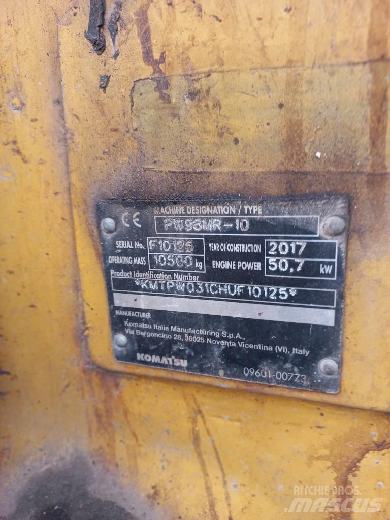 Komatsu PW 98 MR ホイール式油圧ショベル（パワーショベル・ユンボ・バックホー）