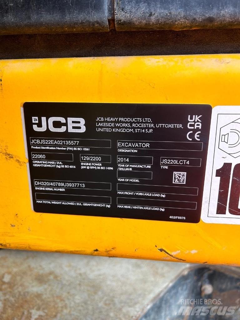 JCB JS 220 LC 大型油圧ショベル12t以上（パワーショベル・ユンボ）