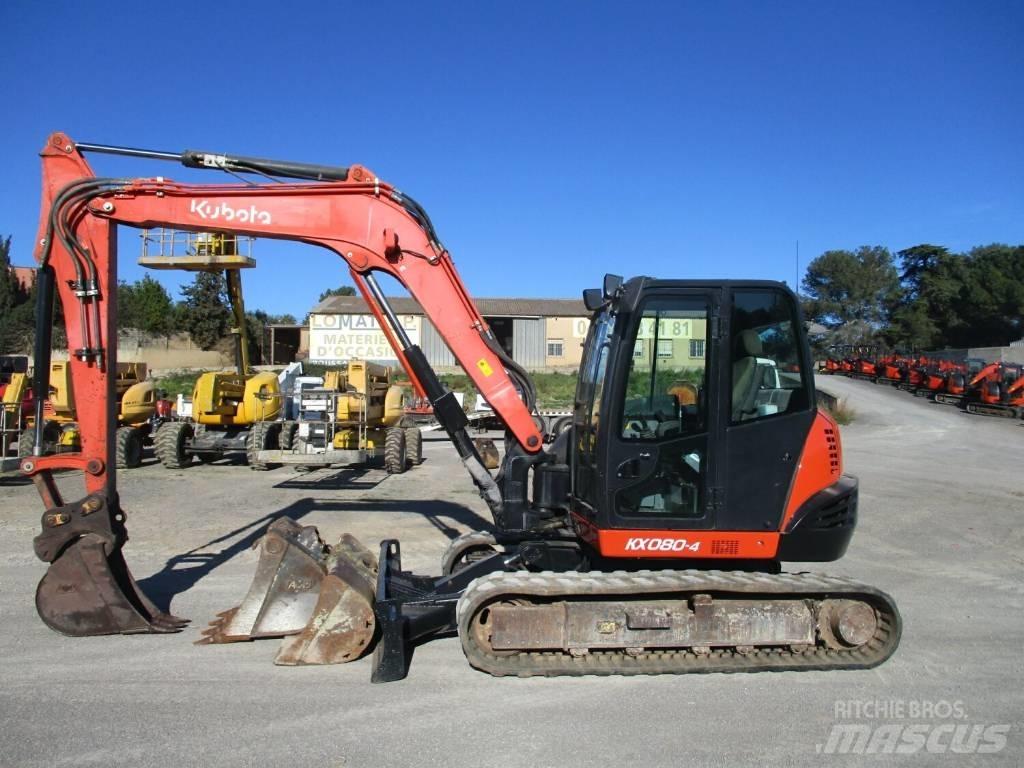 Kubota KX 080-4 中型油圧ショベル 7ｔ-12ｔ（ユンボ・パワーショベル・バックホー）