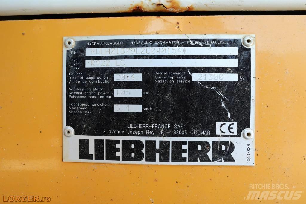 Liebherr R 922 LC 大型油圧ショベル12t以上（パワーショベル・ユンボ）