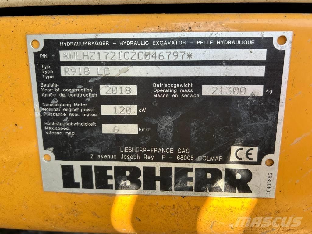 Liebherr R 918 LC 大型油圧ショベル12t以上（パワーショベル・ユンボ）