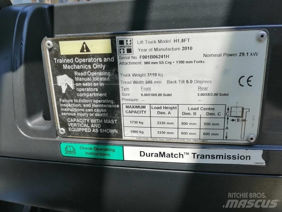Hyster H 1.8 FT ディーゼル・軽油