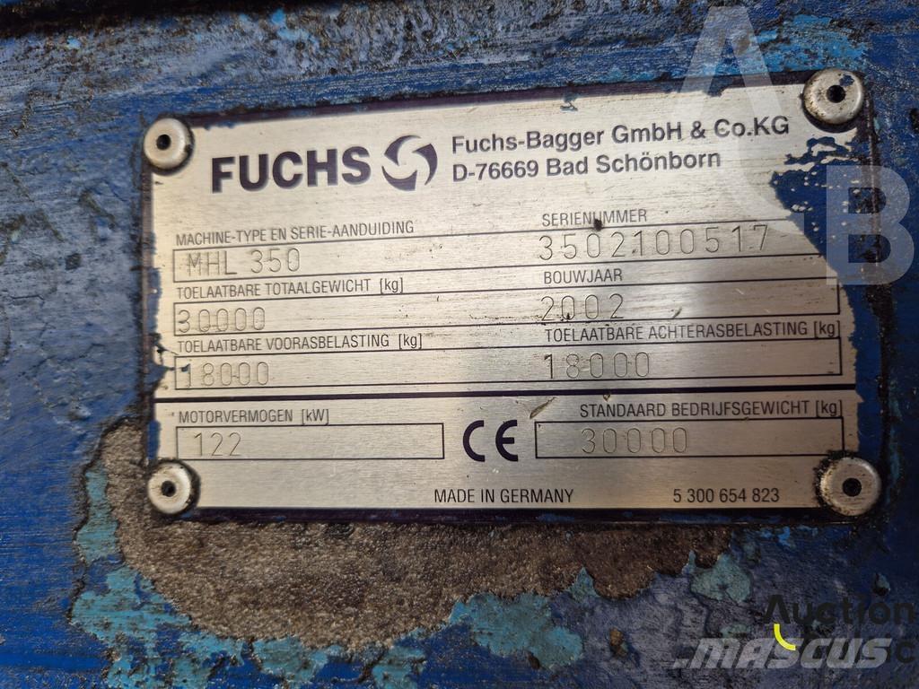 Fuchs MHL 350 ホイール式油圧ショベル（パワーショベル・ユンボ・バックホー）