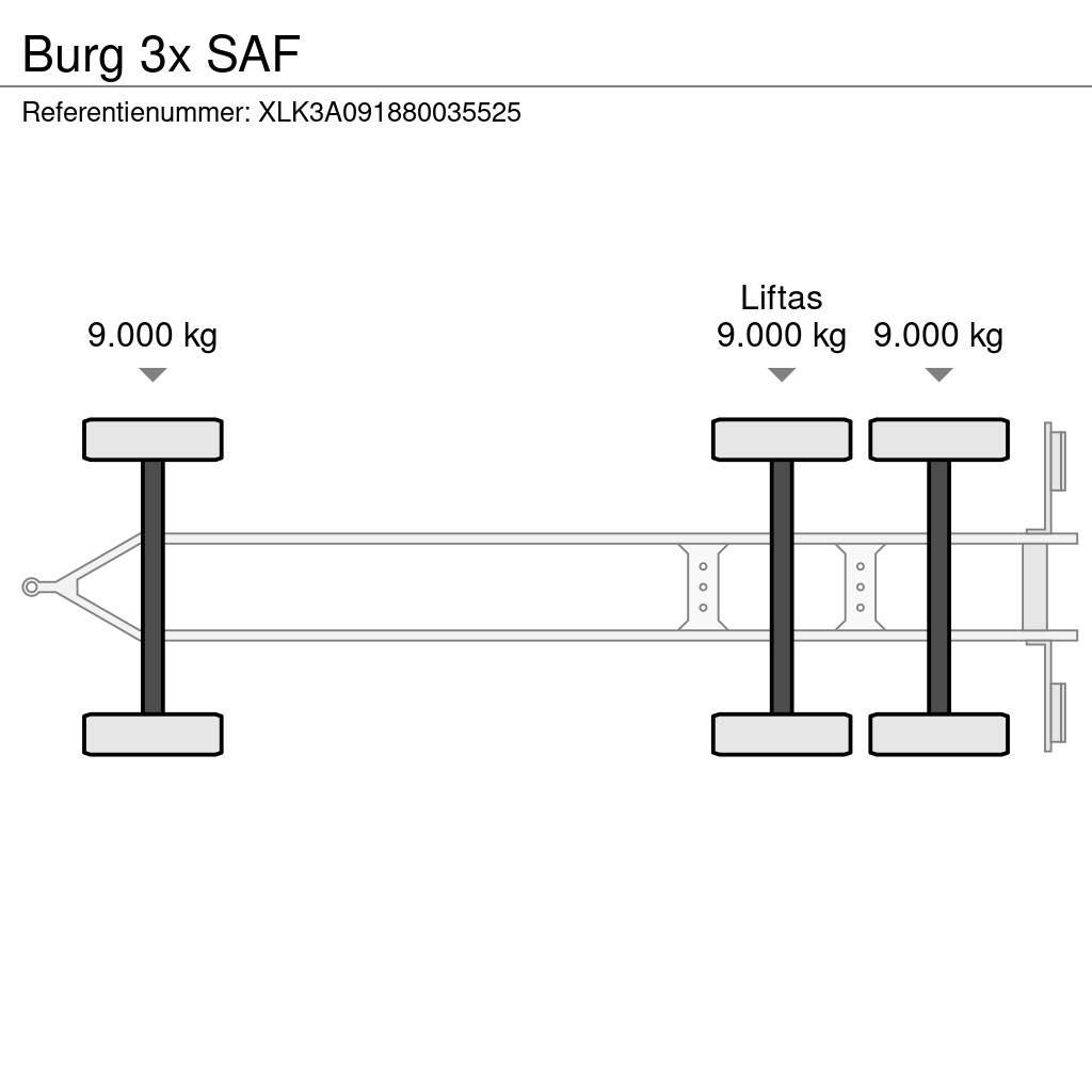 Burg 3x SAF コンテナトレーラー