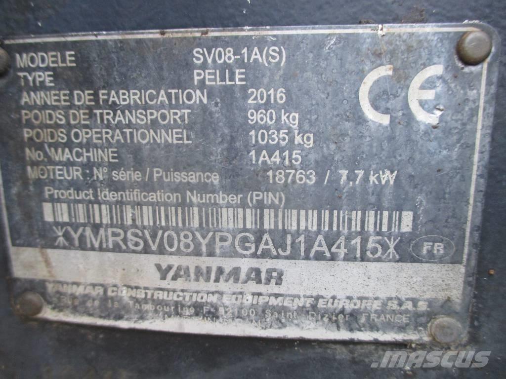 Yanmar SV 08-1 A ミニ油圧ショベル 7t以下（ミニユンボ・ミニディガー）