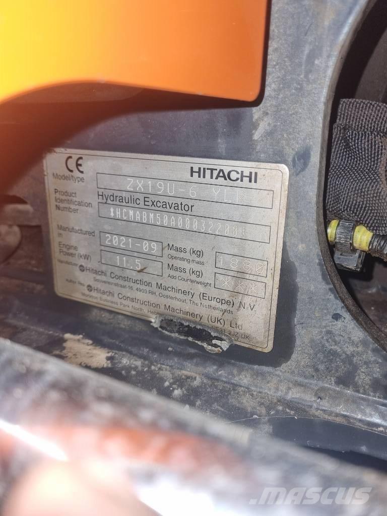 Hitachi ZX 19 U ミニ油圧ショベル 7t以下（ミニユンボ・ミニディガー）