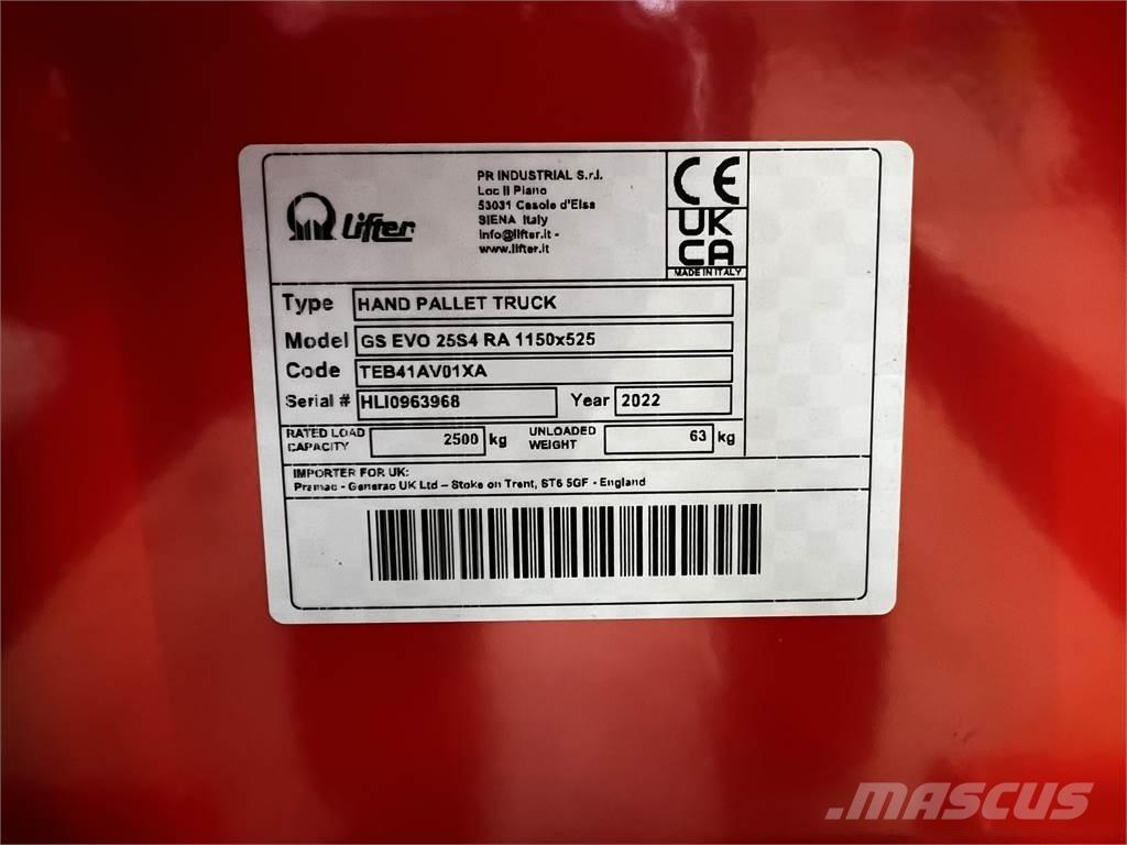 Pramac GS EVO 25 ハンドパレットトラック