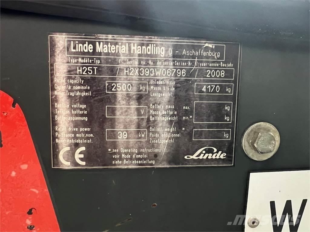 Linde H25T LPGフォークリフト