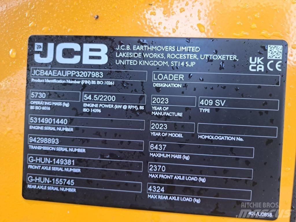 JCB 409 SV NE ホイールローダー・タイヤショベル