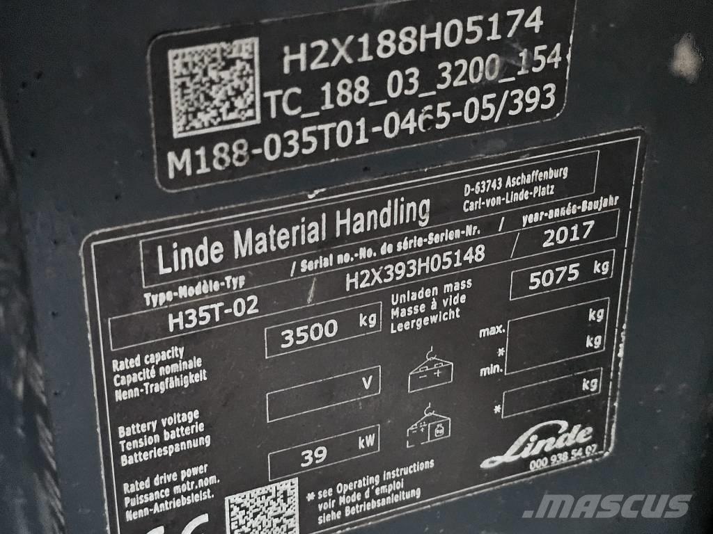 Linde H35T-02 LPGフォークリフト