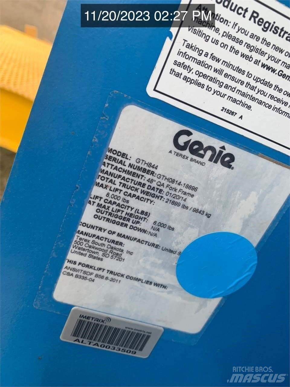 Genie GTH844 テレスコーピックハンドラー