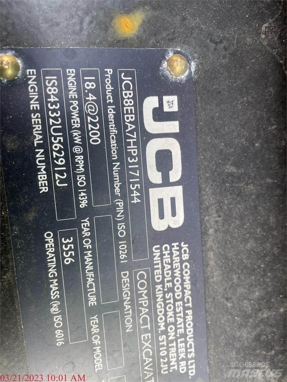 JCB 35Z-1 ミニ油圧ショベル 7t以下（ミニユンボ・ミニディガー）
