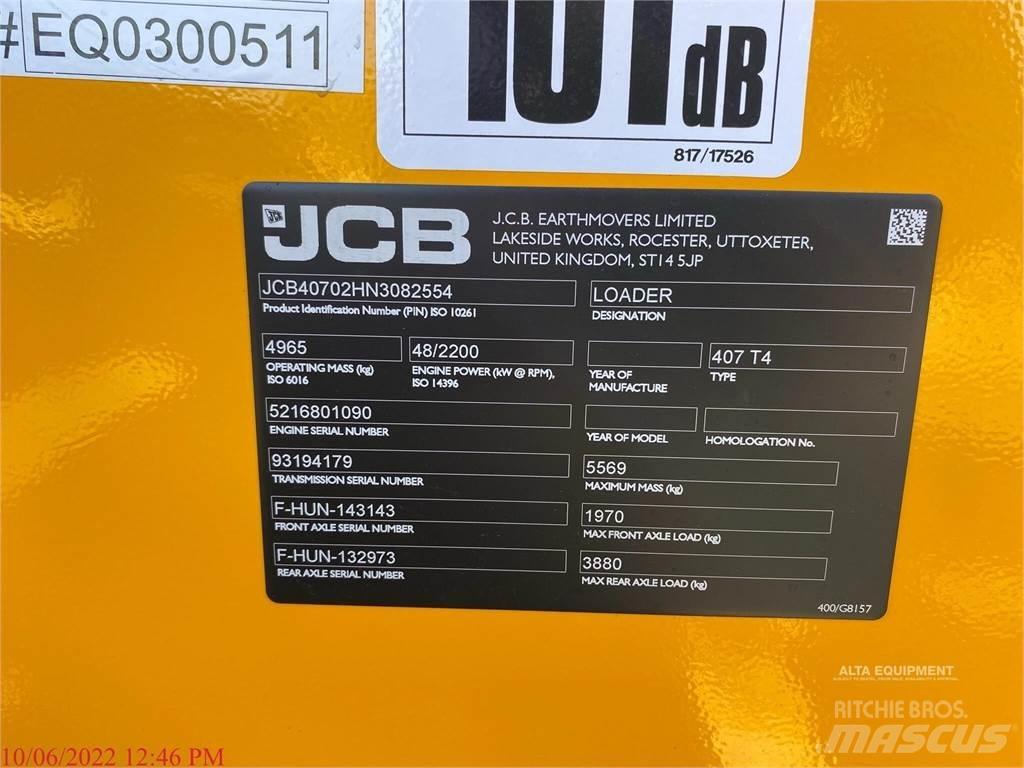 JCB 407 ホイールローダー・タイヤショベル