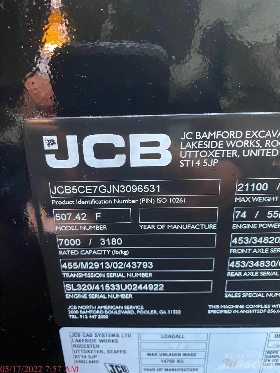 JCB 507-42 テレスコーピックハンドラー