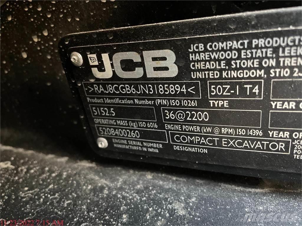 JCB 50Z-1 ミニ油圧ショベル 7t以下（ミニユンボ・ミニディガー）