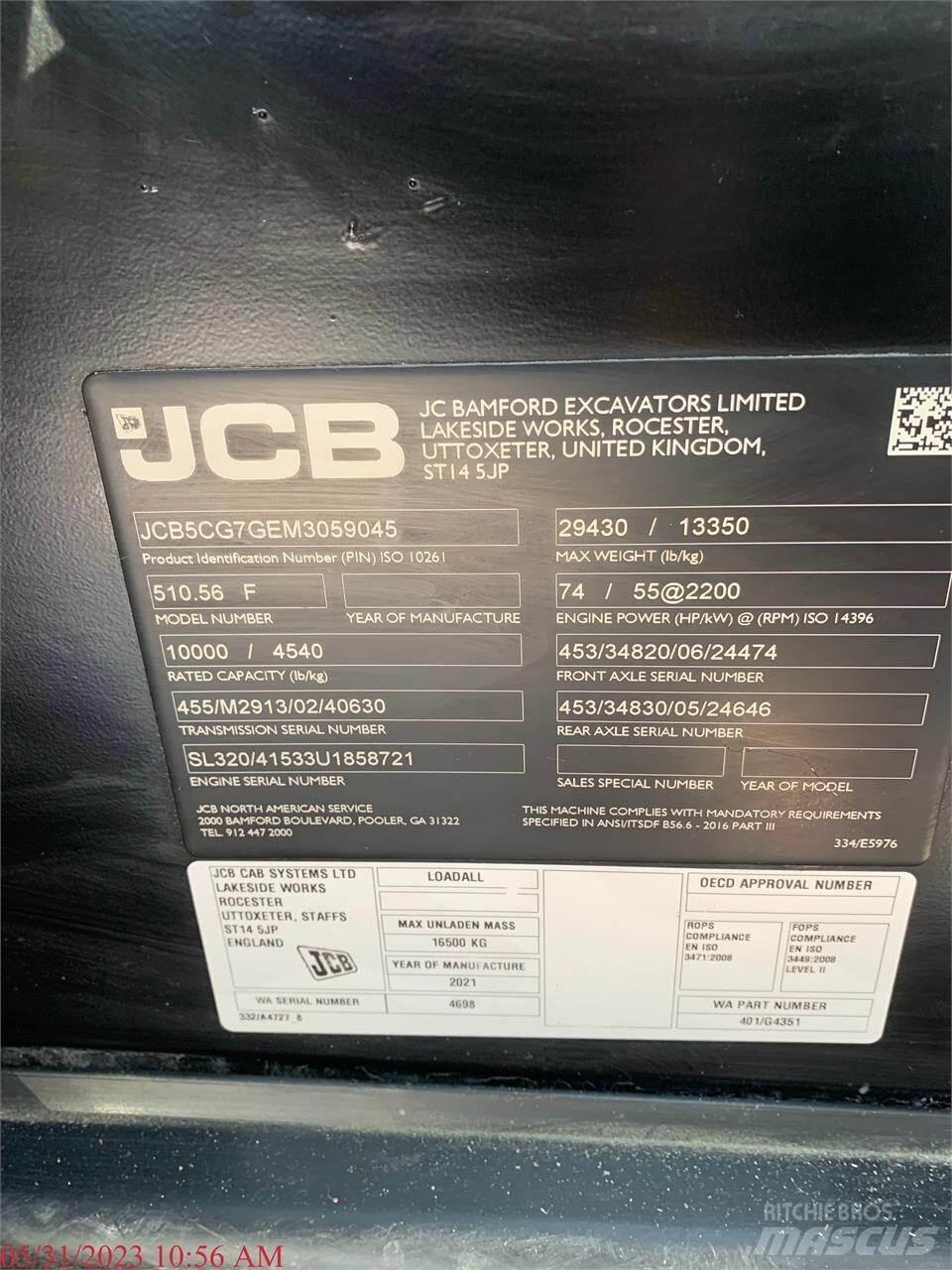 JCB 510-56 テレスコーピックハンドラー