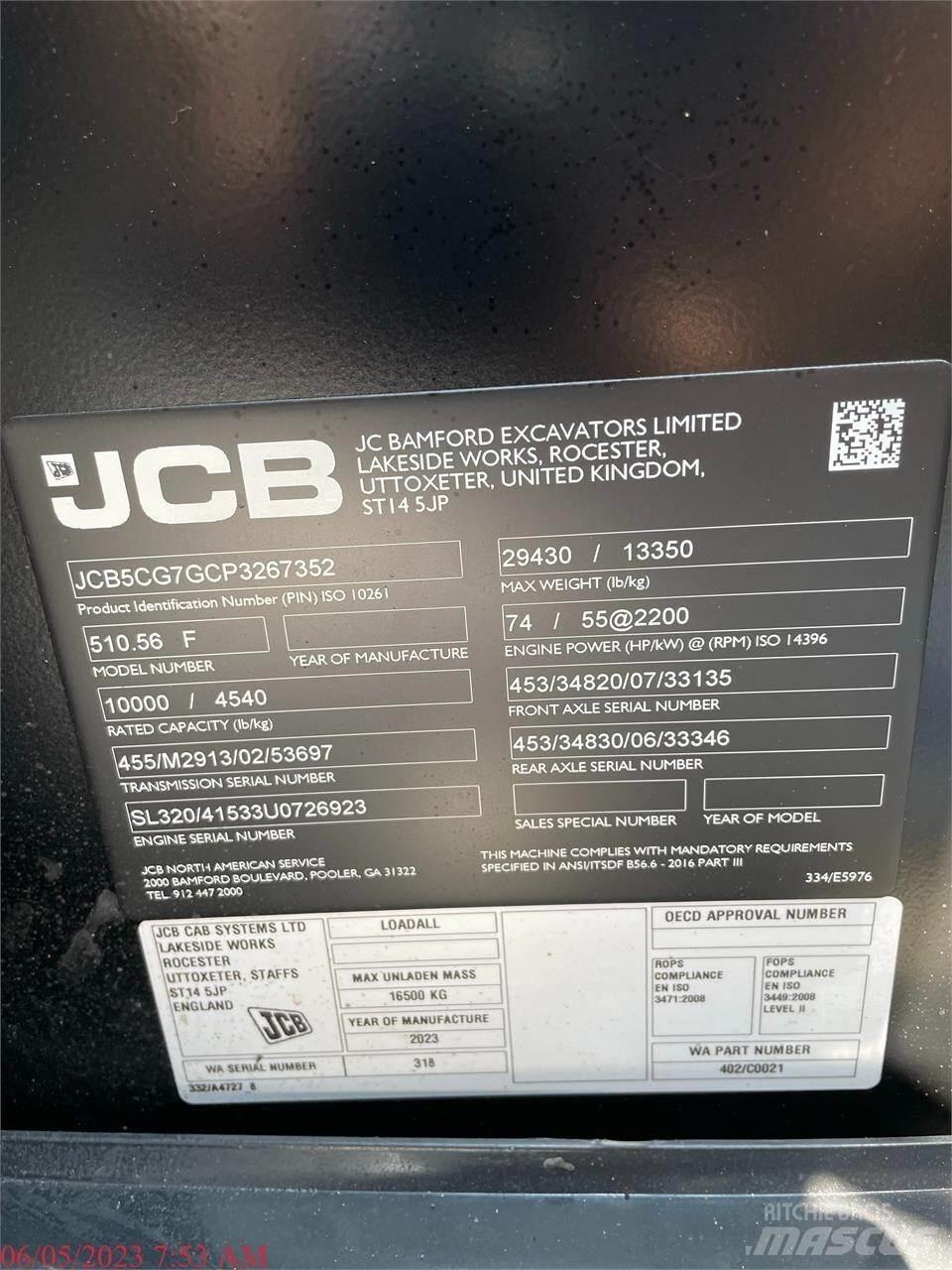 JCB 510-56 テレスコーピックハンドラー