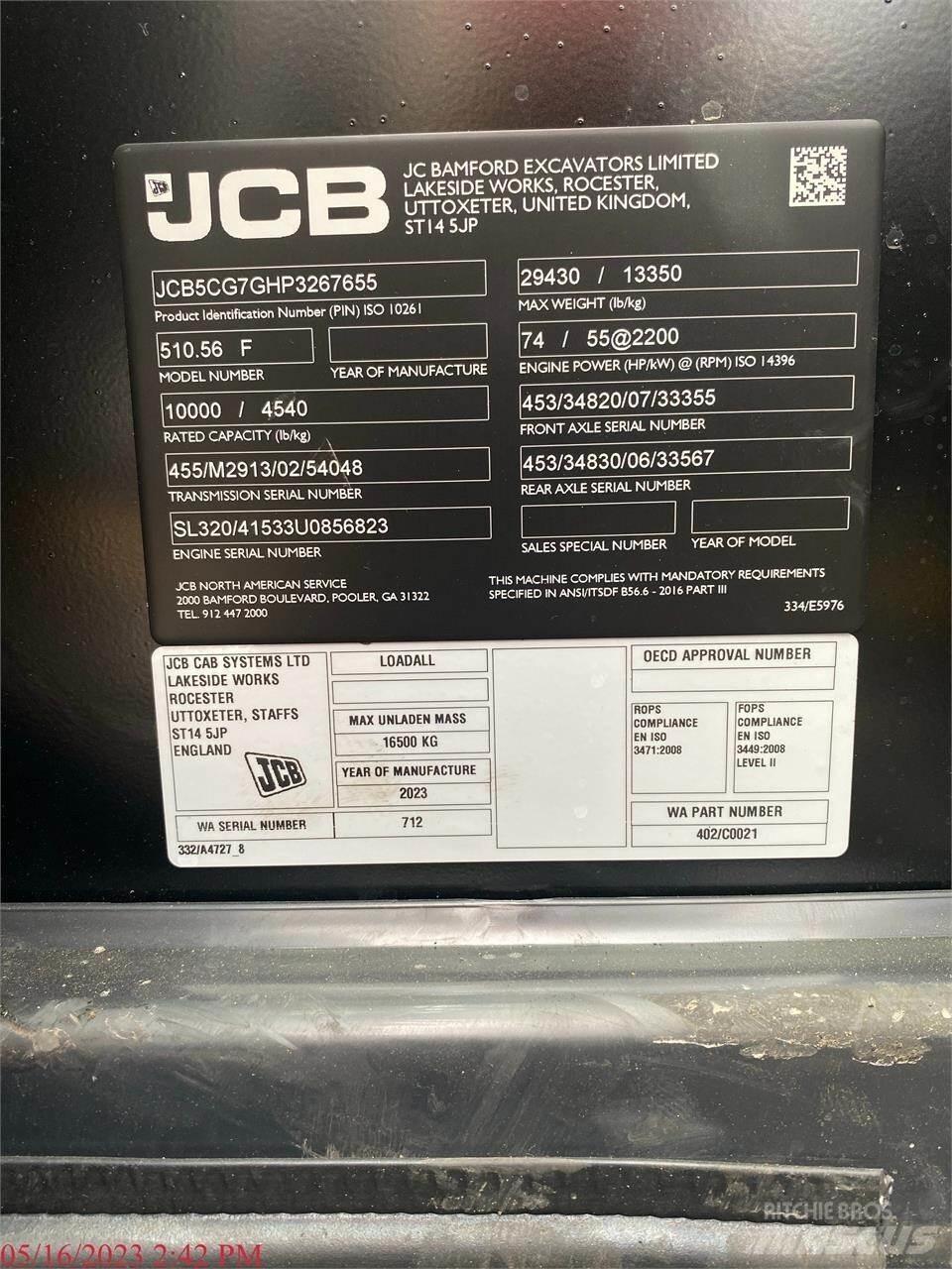 JCB 510-56 テレスコーピックハンドラー