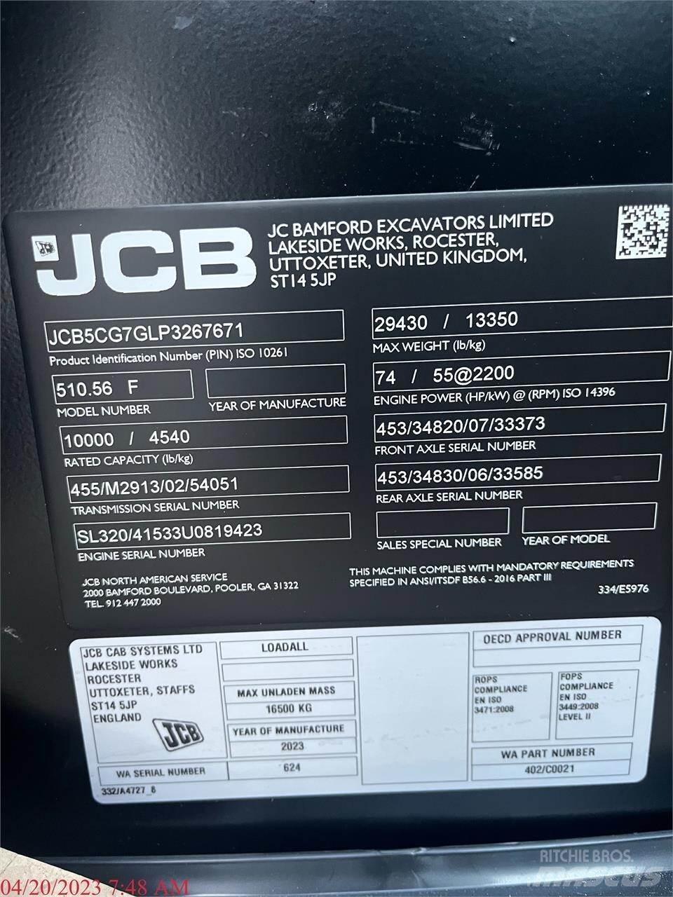 JCB 510-56 テレスコーピックハンドラー