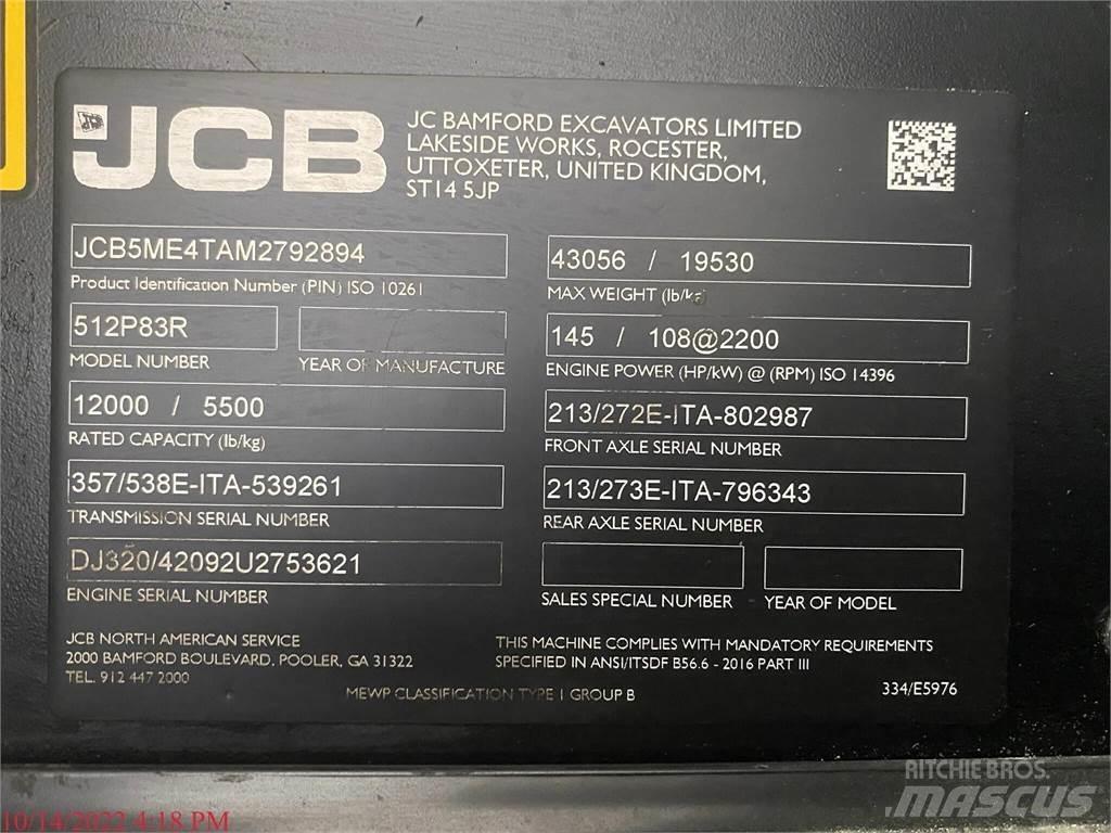 JCB 512-83R テレスコーピックハンドラー