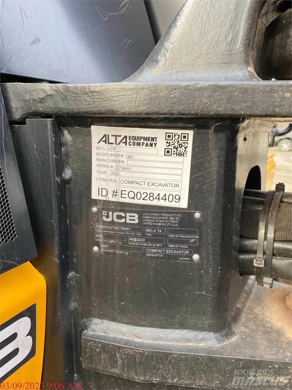 JCB 86C-2 大型油圧ショベル12t以上（パワーショベル・ユンボ）