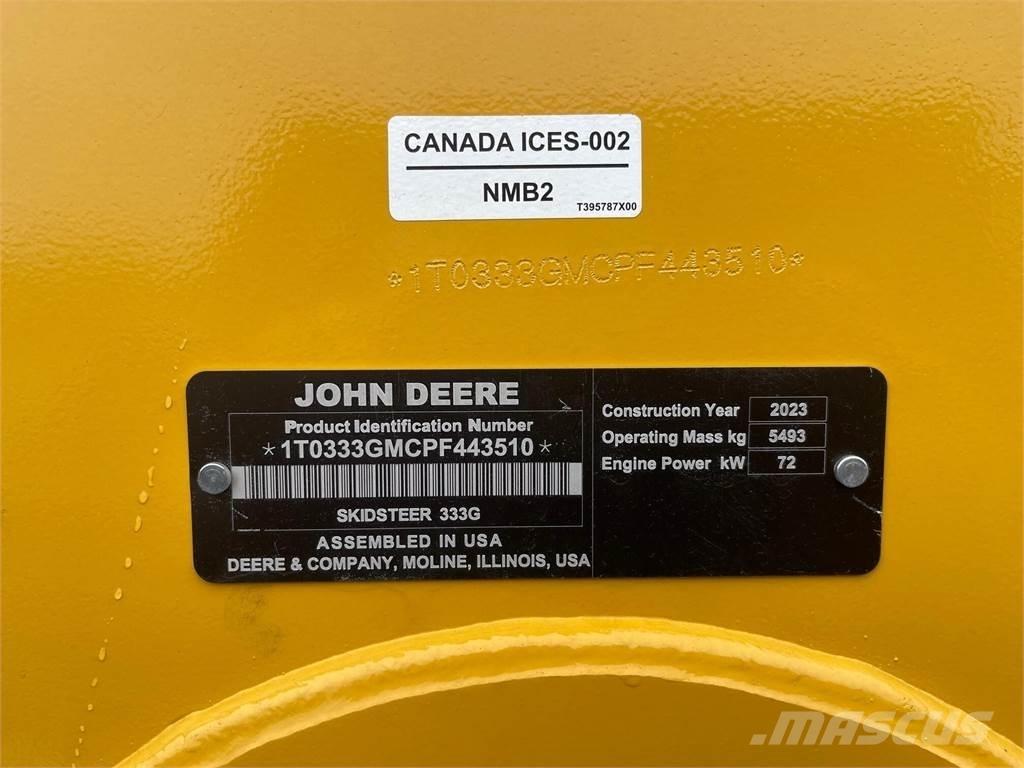 John Deere 333G スキッドステアローダー