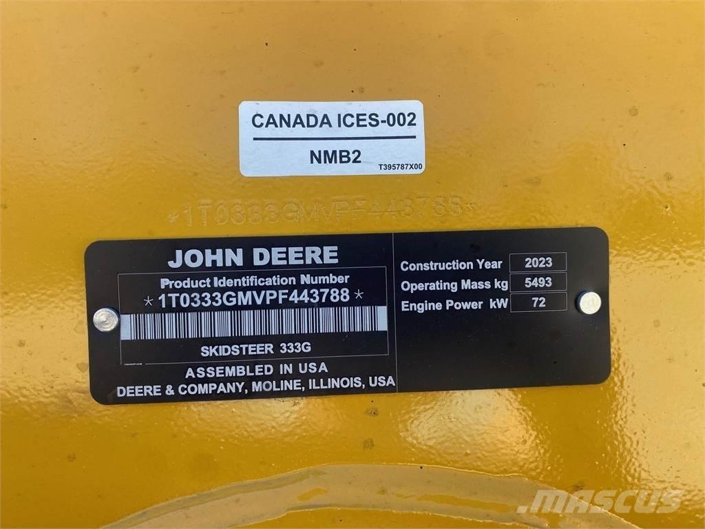 John Deere 333G スキッドステアローダー