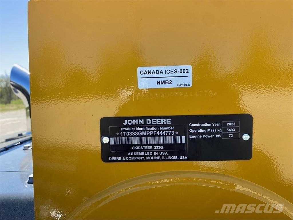 John Deere 333G スキッドステアローダー