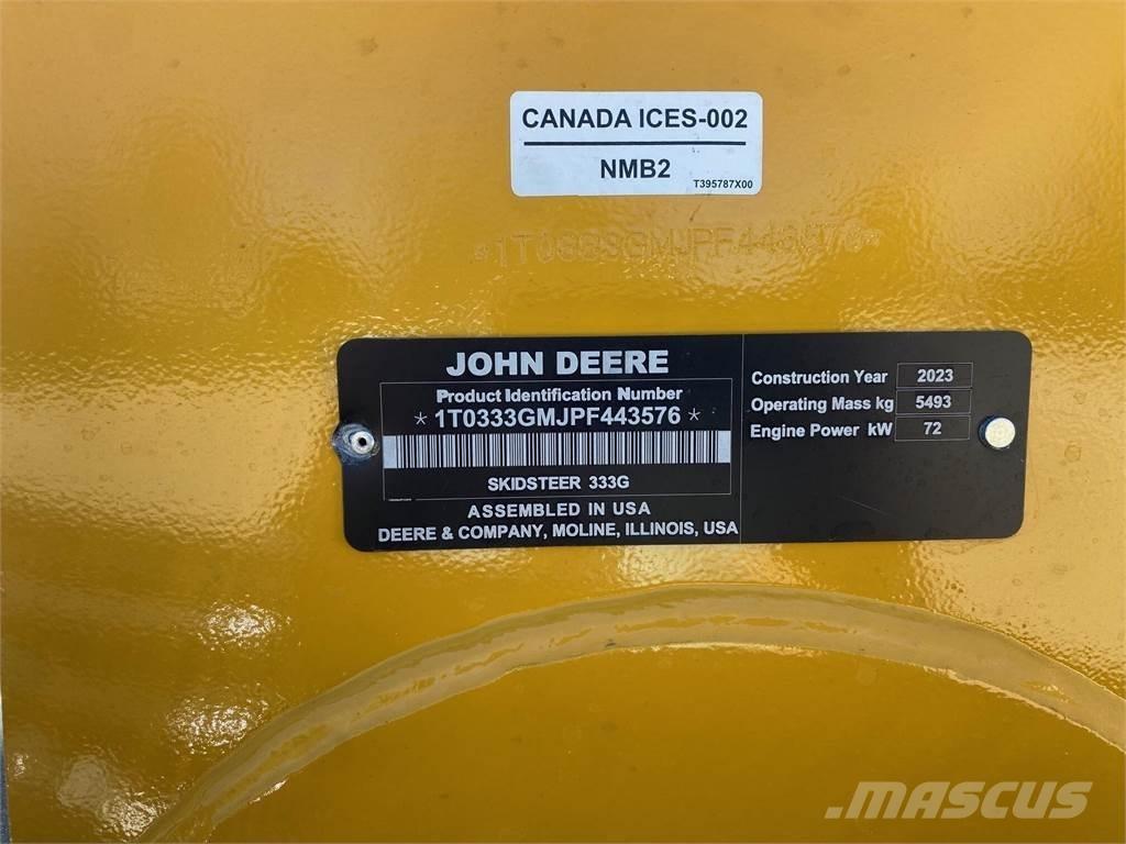 John Deere 333G スキッドステアローダー