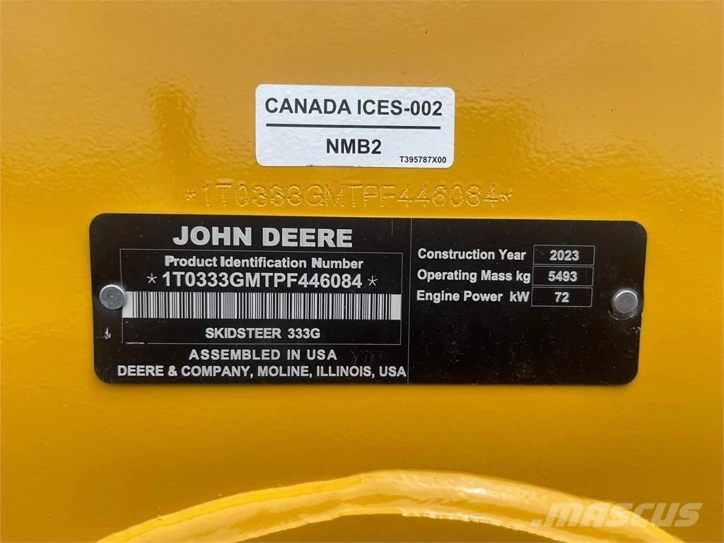 John Deere 333G スキッドステアローダー